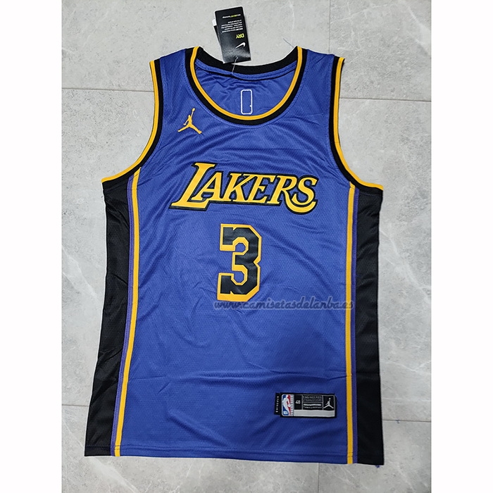 Camiseta Los Angeles Lakers Anthony Davis NO 3 Statement 2022-23 Violeta